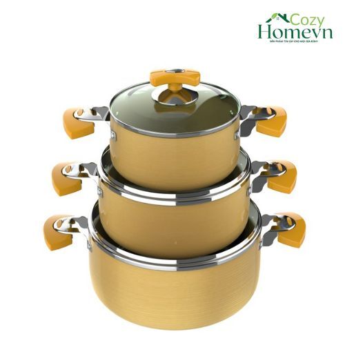 Bộ 3 nồi hợp kim nhôm 1 3